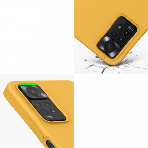 Husa Kwmobile pentru Xiaomi Redmi Note 11 Pro/Redmi Note 11 Pro 5G, Silicon, Galben, 57373.191 - Img 8