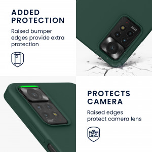 Husa Kwmobile pentru Xiaomi Redmi Note 11 Pro/Redmi Note 11 Pro 5G, Silicon, Verde, 57373.169 - Img 4