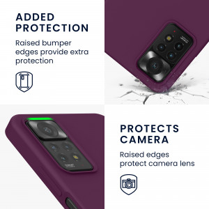 Husa Kwmobile pentru Xiaomi Redmi Note 11 Pro/Redmi Note 11 Pro 5G, Silicon, Violet, 57373.187 - Img 4