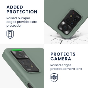 Husa Kwmobile pentru Xiaomi Redmi Note 11 Pro/Redmi Note 11 Pro 5G/Redmi Note 12 Pro, Verde, Silicon, KWM0000151A058C - Img 3