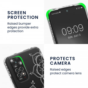 Husa Kwmobile pentru Xiaomi Redmi Note 11/Redmi Note 11s, Silicon, Transparent/Argintiu, 57822.03 - Img 7