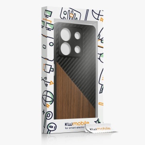 Husa Kwmobile pentru Xiaomi Redmi Note 13, Maro/Negru, Lemn, KWM000020NH001C - Img 7
