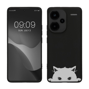 Husa Kwmobile pentru Xiaomi Redmi Note 13 Pro Plus 5G, Negru/Alb, Silicon, KWM000020NR002C - Img 1