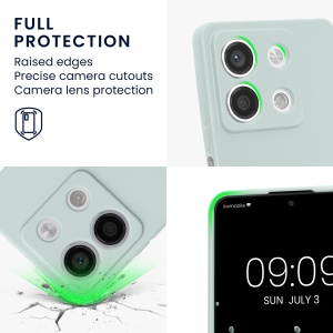 Husa Kwmobile pentru Xiaomi Redmi Note 13, Verde deschis, Silicon, KWM000020LK009C - Img 4