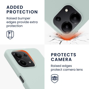 Husa Kwmobile pentru Xiaomi Redmi Note 13, Verde deschis, Silicon, KWM000020LS005C - Img 4