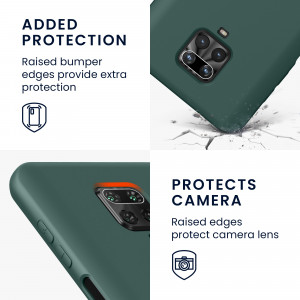 Husa Kwmobile pentru Xiaomi Redmi Note 9S/Redmi Note 9 Pro/Redmi Note 9 Pro Max, Silicon, Verde, 56562.169 - Img 4