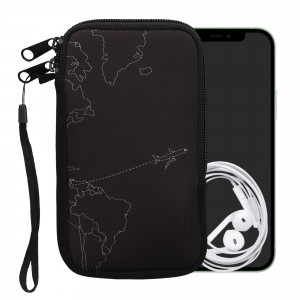 Husa Kwmobile Universala L - 6,5", Neopren, Negru/Alb , 30226.3.65 - Img 2