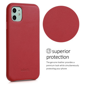 Husa pentru Apple iPhone 11, Piele naturala, Rosu, 49737.09 - Img 4