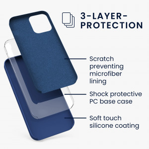Husa pentru Apple iPhone 12 / iPhone 12 Pro, Silicon, Albastru, 52641.116 - Img 3