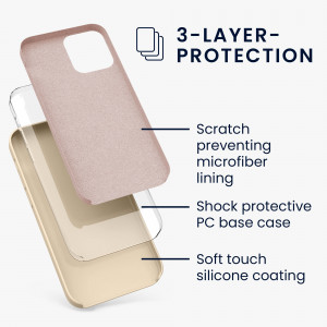 Husa pentru Apple iPhone 12 / iPhone 12 Pro, Silicon, Crem, 52641.154 - Img 3