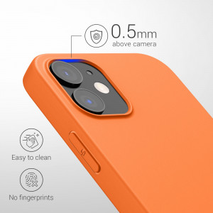 Husa pentru Apple iPhone 12 / iPhone 12 Pro, Silicon, Portocaliu, 53938.150, kwmobile - Img 4