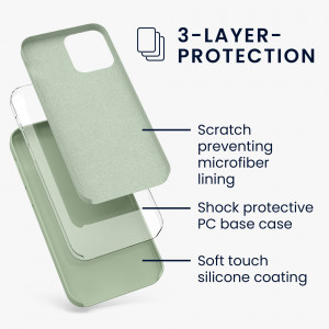 Husa pentru Apple iPhone 12 Pro Max, Silicon, Verde, 52644.172 - Img 3