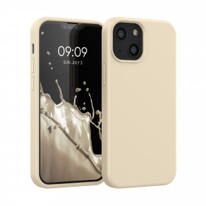Husa pentru Apple iPhone 13 Mini, Silicon, Crem, 55877.210, kwmobile - Img 1