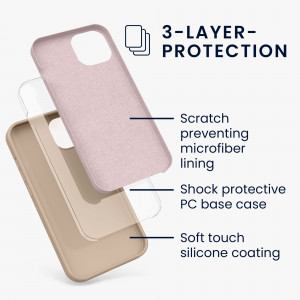 Husa pentru Apple iPhone 13, Silicon, Crem, 55878.154, kwmobile - Img 3