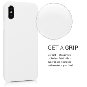 Husa pentru Apple iPhone X / iPhone XS, Silicon, Alb, 42495.02 - Img 4