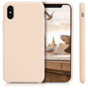 Husa pentru Apple iPhone X / iPhone XS, Silicon, Bej, 46313.154 - Img 2