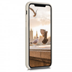 Husa pentru Apple iPhone X / iPhone XS, Silicon, Crem, 46313.210 - Img 3