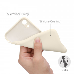 Husa pentru Apple iPhone XR, Silicon, Crem, 49983.204, kwmobile - Img 4