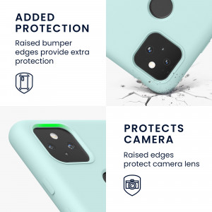 Husa pentru Google Pixel 5a, Silicon, Verde, 55207.50, kwmobile - Img 4