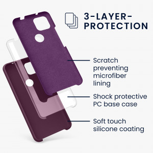 Husa pentru Google Pixel 5a, Silicon, Violet, 55207.187, kwmobile - Img 3