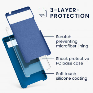Husa pentru Google Pixel 6, Silicon, Albastru, 55480.228, kwmobile - Img 3