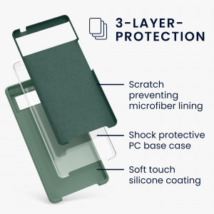 Husa pentru Google Pixel 6, Silicon, Verde, 55480.166, kwmobile - Img 3