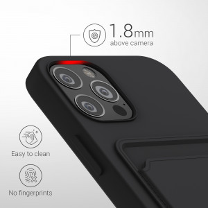 Husa pentru iPhone 12 / iPhone 12 Pro, Silicon, Negru, 55112.01 - Img 4