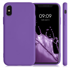 Husa pentru iPhone X / iPhone XS, Silicon, Mov, 49982.221 - Img 2