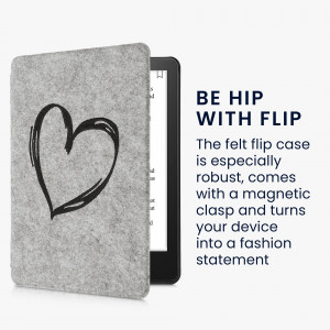 Husa pentru Kindle Paperwhite 11, Textil, Gri, kwmobile, 56260.05 - Img 4
