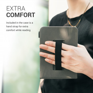 Husa pentru Kobo Aura Edition 1, Textil, Gri, kwmobile, 54136.19 - Img 3