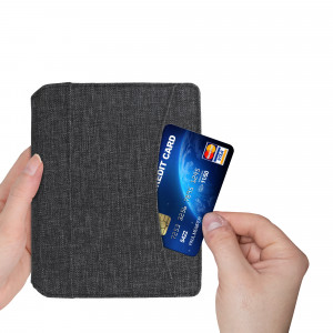 Husa pentru Kobo Aura Edition 1, Textil, Gri, kwmobile, 54136.19 - Img 8