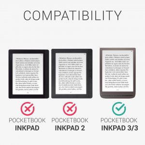 Husa pentru PocketBook InkPad 3 / InkPad 3 Pro / InkPad Color, Piele ecologica, Rosu, kwmobile, 53648.02 - Img 6