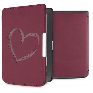 Husa pentru PocketBook Touch Lux 3 / Basic Touch 2 / Basic Lux, Piele ecologica, Violet, kwmobile, 55747.01 - Img 1
