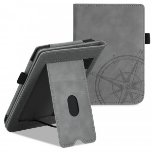 Husa pentru PocketBook Touch Lux 5 / Touch Lux 4 / Touch HD 3, Piele ecologica, Gri, kwmobile, 54817.02 - Img 2