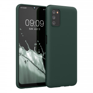 Husa pentru Samsung Galaxy A03s, Silicon, Verde, 56517.169, kwmobile - Img 1