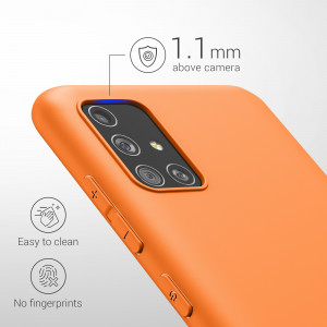Husa pentru Samsung Galaxy A51, Silicon, Portocaliu, 51196.150, kwmobile - Img 4
