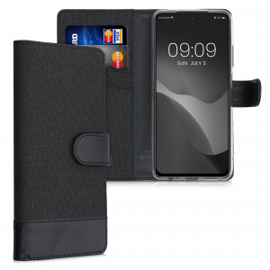 Husa pentru Xiaomi Redmi Note 10 / Redmi Note 10S, Textil, Negru, 56898.73, kwmobile - Img 1