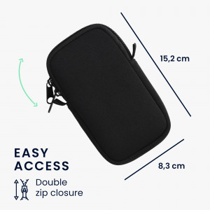 Husa Universala Kwmobile marime M - 5,5 inch, Neopren, Negru, 58700.2.01 - Img 7