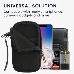 Husa Universala Kwmobile marime XS - 4 inch, Neopren, Negru, 46188.32.01 - Img 5