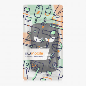 Husa Universala Kwmobile marime XXL - 7 inch, Neopren, Negru/Alb, 58701.5.01 - Img 8