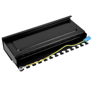 Patch Panel Cat6 cu 12 porturi RJ45 si montare pe perete, Kwmobile, Negru, Metal, 44493.02 - Img 8