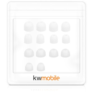 Set 14 Varfuri de schimb pentru casti Sony WF-1000XM3/WF-1000XM4, Kwmobile, Alb, Silicon, 50710.02 - Img 5