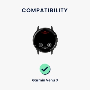 Set 2 Curele Kwmobile pentru Garmin Venu 3, Negru/Albastru inchis, Silicon, KWM0000254F001C - Img 5