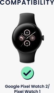 Set 2 Curele Kwmobile pentru Google Pixel Watch 2/Pixel Watch, Negru/Verde inchis, Nylon, KWM000025BF003C - Img 6