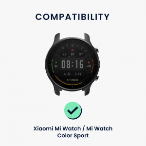 Set 2 Curele Kwmobile pentru Xiaomi Mi Watch/Mi Watch Color Sport, Bej/Albastru, Silicon, 58466.06 - Img 6