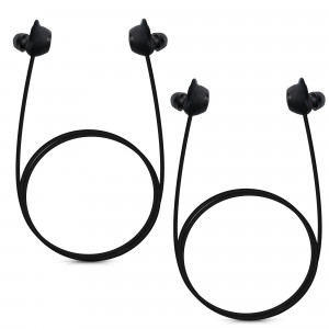 Set 2 Curele pentru casti Samsung Galaxy Buds/Galaxy Buds Plus, Kwmobile, Negru, Silicon, 53474.01 - Img 2