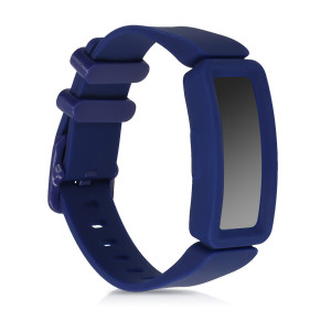 Set 2 Curele pentru Fitbit Ace 2, Kwmobile, Negru/Albastru, Silicon, 50102.01 - Img 3