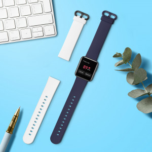 Set 2 curele pentru Xiaomi Mi Watch Lite/Redmi Watch, Kwmobile, Albastru/Alb, Silicon, 54778.07 - Img 3