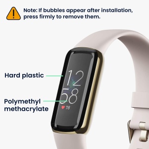 Set 2 Folii de protectie Kwmobile pentru Fitbit Luxe, Transparent/Negru, Polimer, KWM000024WN001C - Img 5