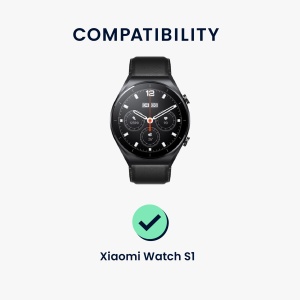 Set 2 Folii de protectie Kwmobile pentru Xiaomi Watch S1, Transparent/Negru, Polimer, KWM000024WU001C - Img 6